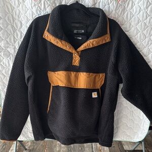 Carhartt Women’s Black and Brown Pullover Sweater
